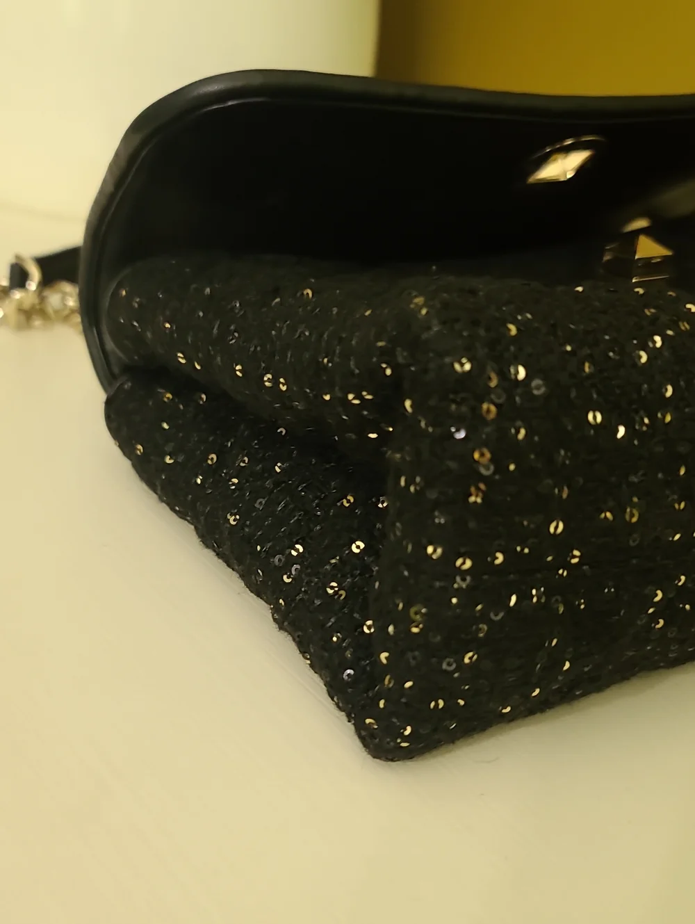 Kate Spade Black Sequin Tweed Fabric, Flap Shoulder Bag Or Crossbody